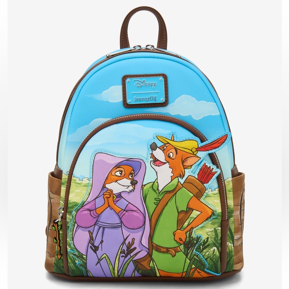 NEW Loungefly Disney Robin Hood & Maid Marian Sky Mini Backpack Exclusive